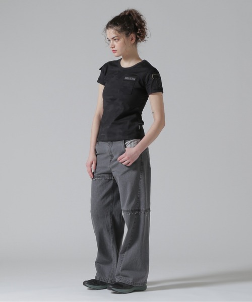 AVIREX(アヴィレックス)の「ファティーグTシャツ/ FATIGUE T-SHIRT(Tシャツ/カットソー・レディース・オリーブ/ブラック/ホワイト/ネイビー/ホワイト系その他/ブラック系その他・M/S/L)」の22枚目の写真