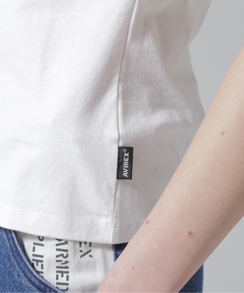 AVIREX(アヴィレックス)の「ファティーグTシャツ/ FATIGUE T-SHIRT(Tシャツ/カットソー・レディース・オリーブ/ブラック/ホワイト/ネイビー/ホワイト系その他/ブラック系その他・M/S/L)」の12枚目の写真