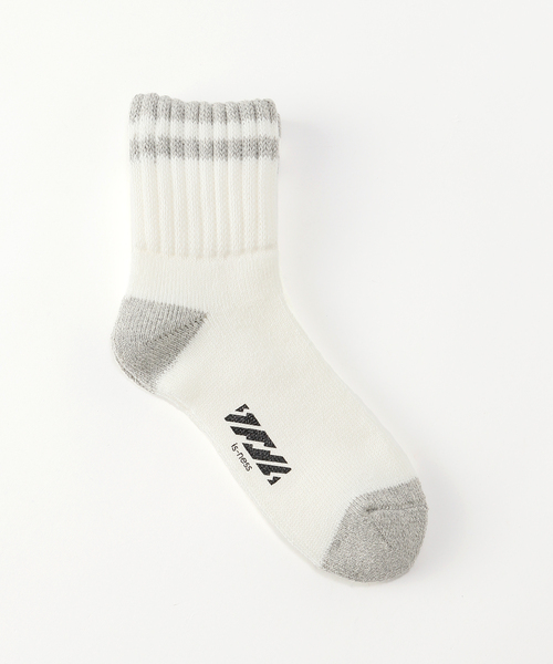 is-ness（イズネス）の「【is-ness / イズネス】xVIBSOX 25SS_47 _1007SS SOX01（ソックス/靴下・メンズ・ホワイト系その他/ホワイト×ホワイト/ライトグレー・FREE）」の3枚目の写真