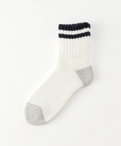 is-ness（イズネス）の「【is-ness / イズネス】xVIBSOX 25SS_47 _1007SS SOX01（ソックス/靴下・メンズ・ホワイト系その他/ホワイト×ホワイト/ライトグレー・FREE）」の6枚目の写真