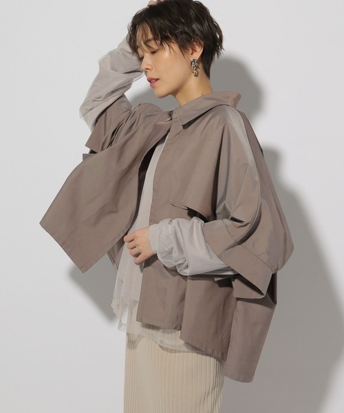 Elura（エルーラ）の「ライトシャンブレーシャツブルゾン/252699（その他アウター・レディース・ベージュ/ブラウン系その他・FREE）」の9枚目の写真