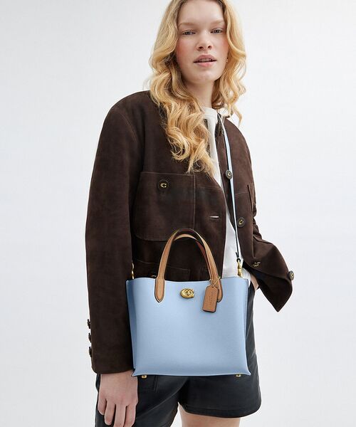 【COACH】ウィロウ トート バッグ 24・シグネチャー キャンバス セール】ウィロウ トート 24 カラーブロック ウィズ