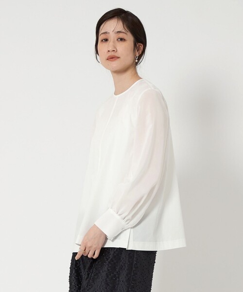 UNITED ARROWS（ユナイテッドアローズ）の「シアースリーブ ブラウス（シャツ/ブラウス・レディース・コバルトブルー/ホワイト/ブラック・FREE）」の7枚目の写真