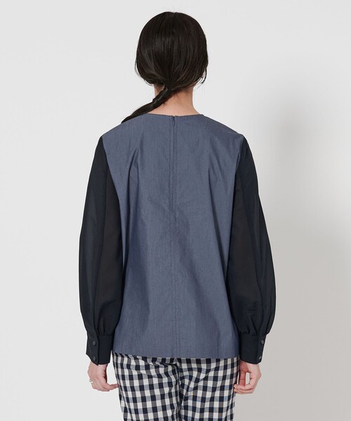 UNITED ARROWS（ユナイテッドアローズ）の「シアースリーブ ブラウス（シャツ/ブラウス・レディース・コバルトブルー/ホワイト/ブラック・FREE）」の12枚目の写真