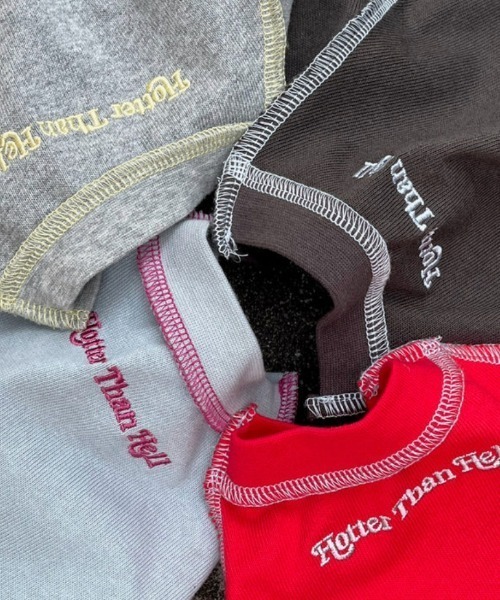 HTH（エイチティーエイチ）の「Shoulder point long Tee（Tシャツ/カットソー・レディース・アッシュ/グレー/レッド/アクア・フリー）」の5枚目の写真