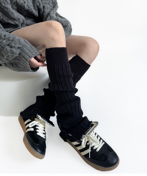 UP START（アップスタート）の「【LAMPOON】ボタンレッグウォーマー（レッグウォーマー・レディース・ホワイト/ブラック/グレー・FREE）」の3枚目の写真