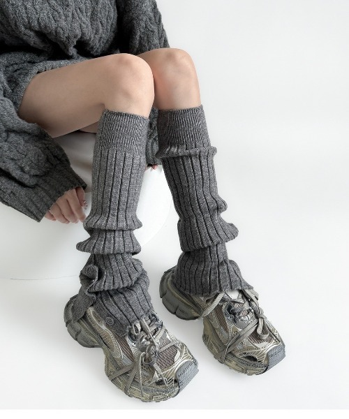 UP START（アップスタート）の「【LAMPOON】ボタンレッグウォーマー（レッグウォーマー・レディース・ホワイト/ブラック/グレー・FREE）」の11枚目の写真