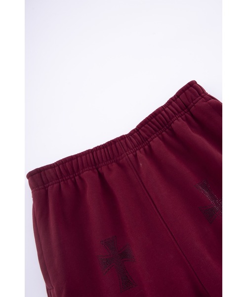 UNKNOWN LONDON（アンノウン・ロンドン）の「スウェットパンツ｜DARK REDxBLACK CROSS JOGGER｜Unknown London（スウェットパンツ・メンズ・レッド・XL/L/M/S/XS）」の3枚目の写真