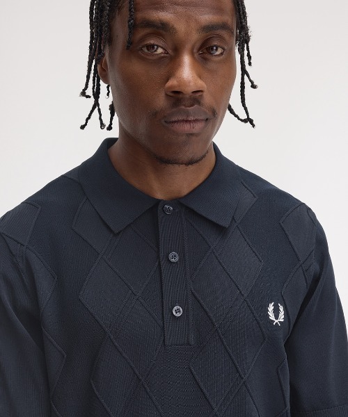 Cable Knitted Polo Shirt／ケーブルニットポロシャツ