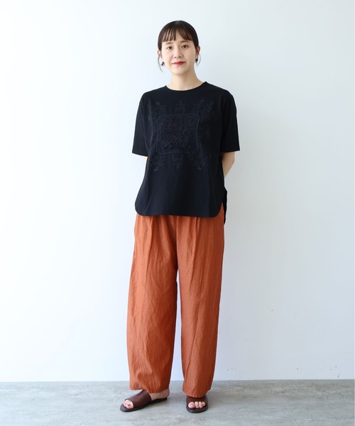 yuni（ユニ　）の「△コットンキュプラ　プロダクトダイ　ワイドペチパンツ（その他パンツ・レディース・オレンジ/イエロー/パープル/ブラック/ブラウン/ピンク/ブルー/ブラウン系その他・FREE）」の15枚目の写真