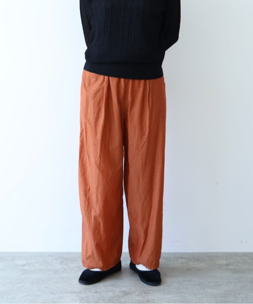 yuni（ユニ　）の「△コットンキュプラ　プロダクトダイ　ワイドペチパンツ（その他パンツ・レディース・オレンジ/イエロー/パープル/ブラック/ブラウン/ピンク/ブルー/ブラウン系その他・FREE）」の19枚目の写真