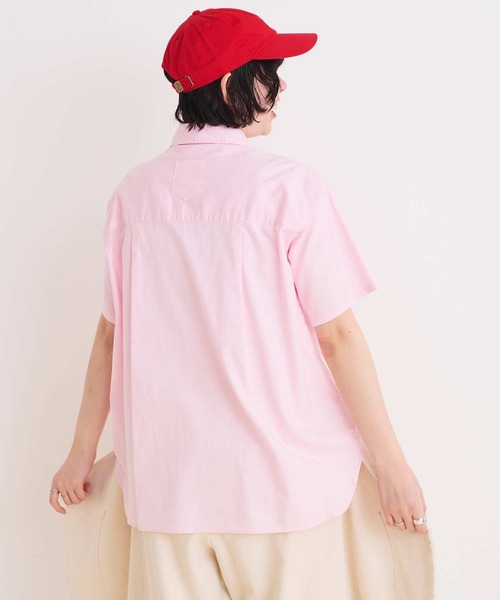 80/2ピンオックス 数字刺繍半袖シャツ（シャツ/ブラウス）｜I am I in