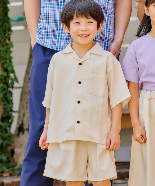 FOUND GOOD（ファウンドグッド）の「B/デニムライクカイキンSH（シャツ/ブラウス・キッズ・ネイビー/ブルー系2/アイボリー・120cm/130cm/140cm/150cm）」の3枚目の写真