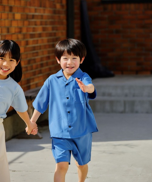 FOUND GOOD（ファウンドグッド）の「B/デニムライクカイキンSH（シャツ/ブラウス・キッズ・ネイビー/ブルー系2/アイボリー・120cm/130cm/140cm/150cm）」の21枚目の写真