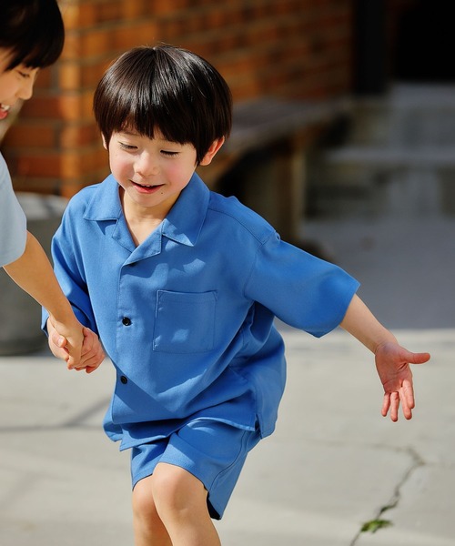 FOUND GOOD（ファウンドグッド）の「B/デニムライクカイキンSH（シャツ/ブラウス・キッズ・ネイビー/ブルー系2/アイボリー・120cm/130cm/140cm/150cm）」の22枚目の写真