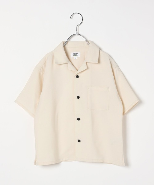 FOUND GOOD（ファウンドグッド）の「B/デニムライクカイキンSH（シャツ/ブラウス・キッズ・ネイビー/ブルー系2/アイボリー・120cm/130cm/140cm/150cm）」の4枚目の写真