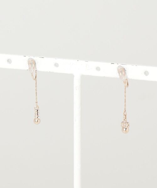 itam（アイタム）の「【itam】アイタム/ メタル×プチパール ノンホールピアス（イヤリング・レディース・ゴールド/ピンクゴールド・FREE）」の4枚目の写真