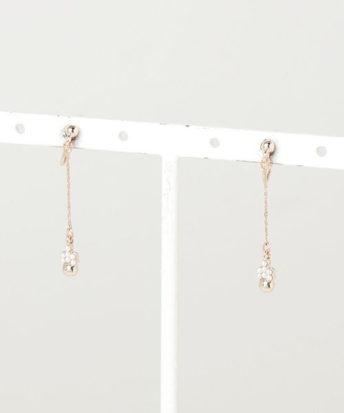 itam（アイタム）の「【itam】アイタム/ メタル×プチパール ノンホールピアス（イヤリング・レディース・ゴールド/ピンクゴールド・FREE）」の3枚目の写真