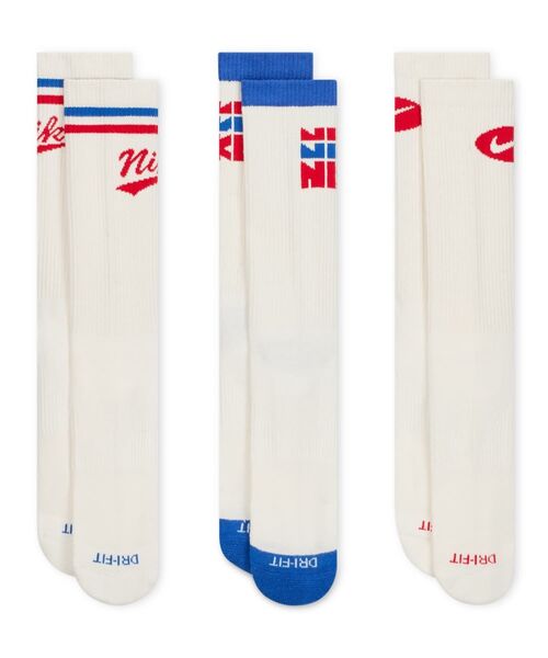 NIKE（ナイキ）の「ナイキ エブリデイ プラス クルー ソックス (3足) / Nike Everyday Plus Crew Socks (3 Pair) HJ9336-901 Multi-Color（ソックス/靴下・メンズ・マルチ・21-23/23-25/25-27/27-29）」の2枚目の写真