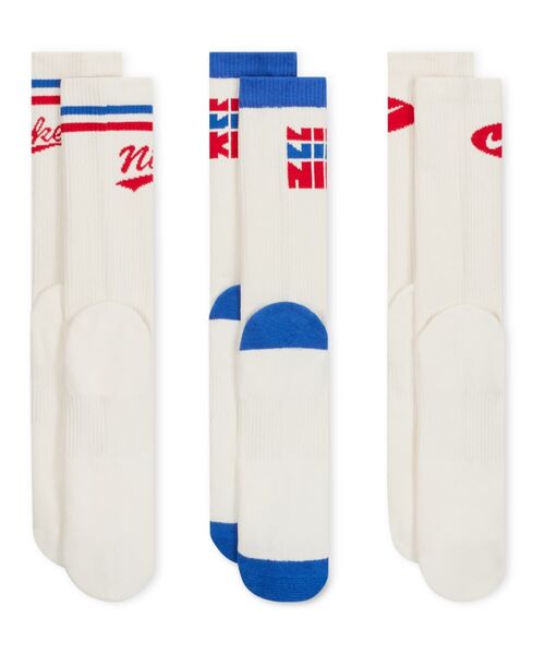 NIKE（ナイキ）の「ナイキ エブリデイ プラス クルー ソックス (3足) / Nike Everyday Plus Crew Socks (3 Pair) HJ9336-901 Multi-Color（ソックス/靴下・メンズ・マルチ・21-23/23-25/25-27/27-29）」の3枚目の写真