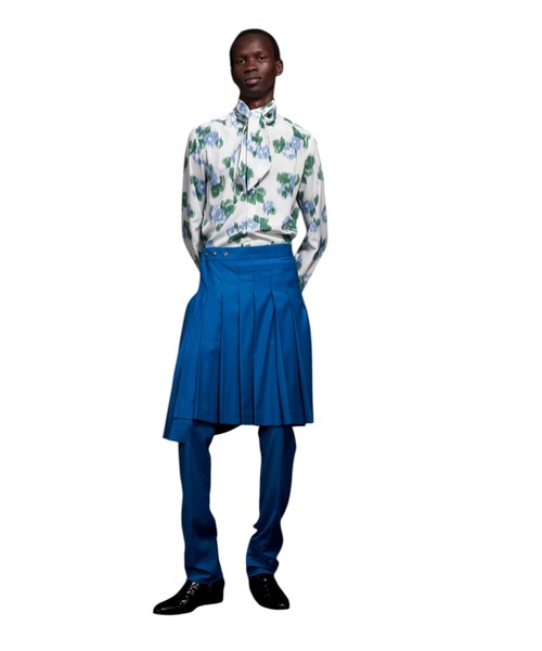 GalaabenD（ガラアーベント）の「Pixel Flower Print Ribbon Shirt ピクセルフラワーリボンシャツ（シャツ/ブラウス・メンズ・ホワイト/ブラック・44/46/48）」の6枚目の写真