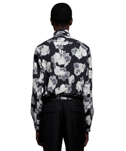 GalaabenD（ガラアーベント）の「Pixel Flower Print Ribbon Shirt ピクセルフラワーリボンシャツ（シャツ/ブラウス・メンズ・ホワイト/ブラック・44/46/48）」の9枚目の写真