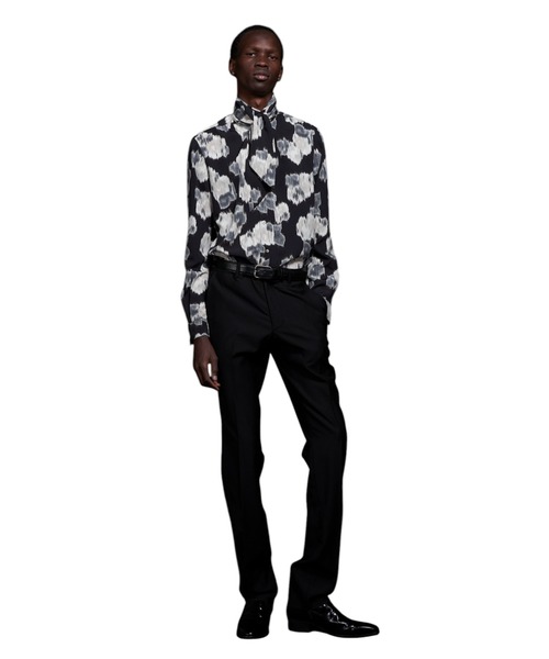 GalaabenD（ガラアーベント）の「Pixel Flower Print Ribbon Shirt ピクセルフラワーリボンシャツ（シャツ/ブラウス・メンズ・ホワイト/ブラック・44/46/48）」の10枚目の写真