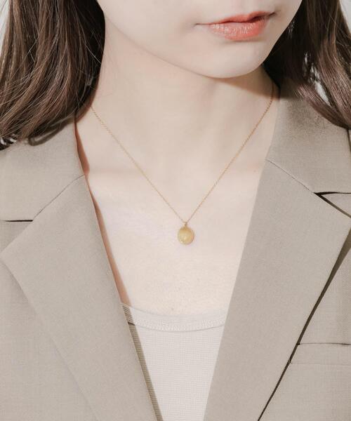 SMELLY（スメリー）の「ステンレスオーバルトップネックレス（ネックレス・レディース・ゴールド/シルバー・-）」の4枚目の写真