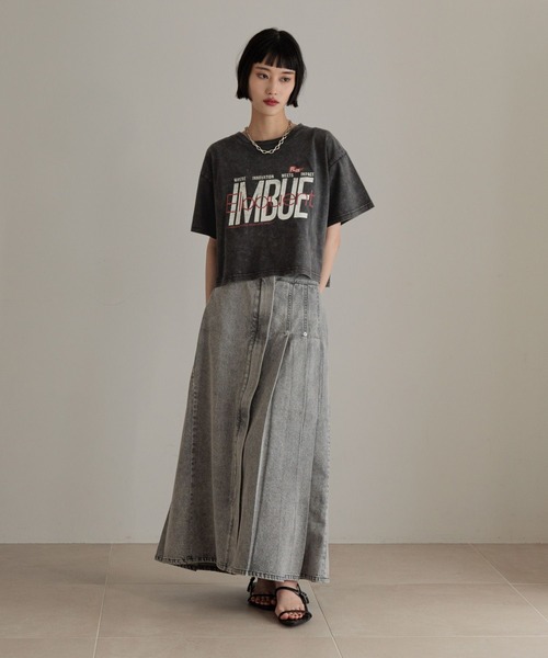 LOWRYS FARM（ローリーズファーム）の「カコウロゴショートＴＥＥ　452591（Tシャツ/カットソー・レディース・ホワイト/チャコールグレー/グレー・FREE）」の5枚目の写真