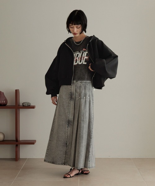 LOWRYS FARM（ローリーズファーム）の「カコウロゴショートＴＥＥ　452591（Tシャツ/カットソー・レディース・ホワイト/チャコールグレー/グレー・FREE）」の10枚目の写真