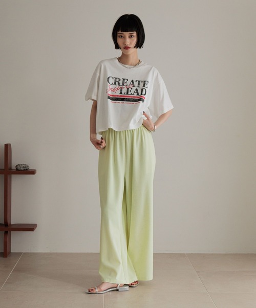 LOWRYS FARM（ローリーズファーム）の「カコウロゴショートＴＥＥ　452591（Tシャツ/カットソー・レディース・ホワイト/チャコールグレー/グレー・FREE）」の15枚目の写真