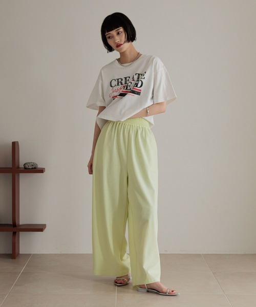 LOWRYS FARM（ローリーズファーム）の「カコウロゴショートＴＥＥ　452591（Tシャツ/カットソー・レディース・ホワイト/チャコールグレー/グレー・FREE）」の16枚目の写真