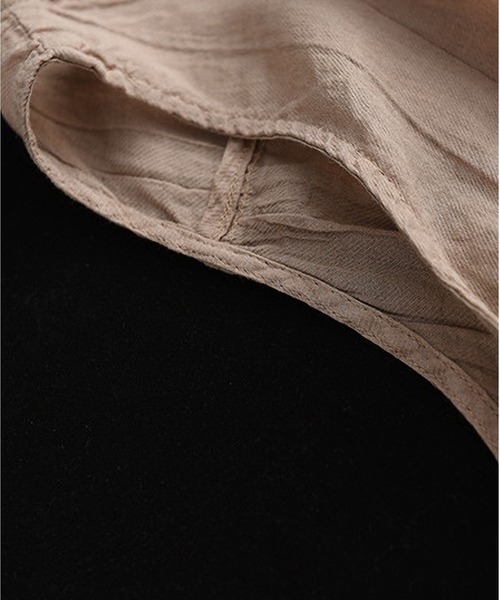 BLANC FICELLE(ブランフィセル)の「大人のナチュラル服◇シワ加工タンクトップ(タンクトップ・レディース・ピンク/ホワイト/グレー/ブラック/イエロー×グリーン・M/L/XL)」の12枚目の写真