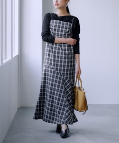 【新品未使用品タグ付き】ダーリッチ❤︎スプリングツイードドッキングロングワンピース Darich（ダーリッチ）の「スプリングツイードドッキングロング