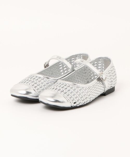 ABC-MART(エービーシーマート)の「ABC SELECT エービーシーセレクト NET PUMPS ネットパンプス W5058 SILVER(パンプス・レディース・シルバー・SMALL/MEDIUM/LARGE/X-LARGE)」の1枚目の写真