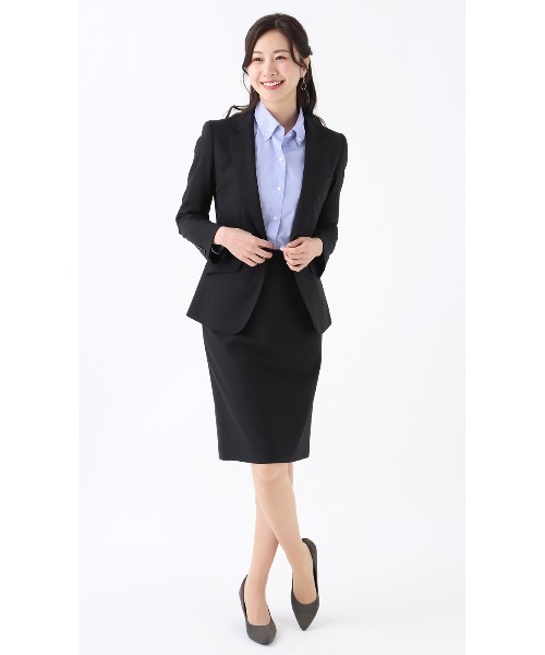 AOYAMA（アオヤマ）の「【ベーシックなデザインのジャケット】自宅で洗える！１つボタンテーラードジャケット｜オフィス＆通勤＆入卒＆オケージョン｜セットアップ着用可（スーツジャケット・レディース・ブラック・15号/13号/11号/9号）」の9枚目の写真