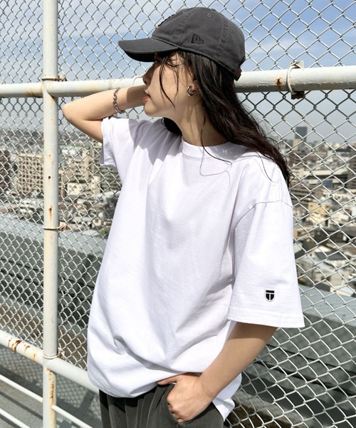 NEWTRAL PRODUCTS(ニュートラルプロダクツ)の「NEWTRAL(ニュートラル)/207 9.8oz スーパーヘビーエンブレムT/サイズ展開多数 コットン 無地 半袖 Tシャツ(Tシャツ/カットソー・レディース・ブラック/グレー/ネイビー/ホワイト・XL/XXL/S/M/L)」の10枚目の写真
