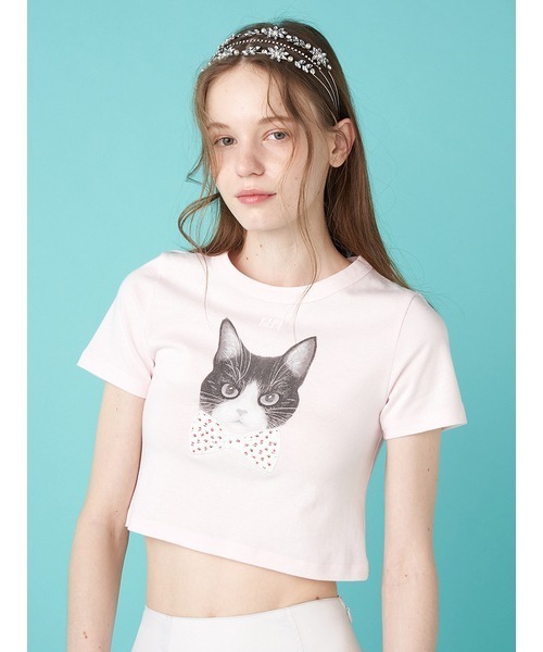 FURFUR（ファーファー）の「【上國料萌衣コラボ】HanaプリントTシャツ（UNISEX）（Tシャツ/カットソー・レディース・ホワイト/チャコールグレー/ピンク/ブルー・2/0）」の11枚目の写真