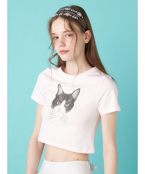 FURFUR（ファーファー）の「【上國料萌衣コラボ】HanaプリントTシャツ（UNISEX）（Tシャツ/カットソー・レディース・ホワイト/チャコールグレー/ピンク/ブルー・2/0）」の13枚目の写真