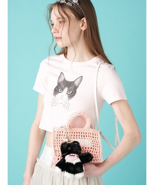 FURFUR（ファーファー）の「【上國料萌衣コラボ】HanaプリントTシャツ（UNISEX）（Tシャツ/カットソー・レディース・ホワイト/チャコールグレー/ピンク/ブルー・2/0）」の14枚目の写真