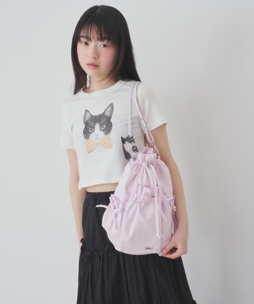 FURFUR（ファーファー）の「【上國料萌衣コラボ】HanaプリントTシャツ（UNISEX）（Tシャツ/カットソー・レディース・ホワイト/チャコールグレー/ピンク/ブルー・2/0）」の10枚目の写真