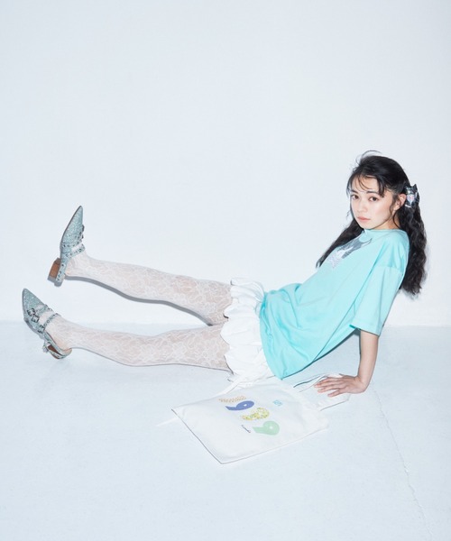 FURFUR（ファーファー）の「【上國料萌衣コラボ】HanaプリントTシャツ（UNISEX）（Tシャツ/カットソー・レディース・ホワイト/チャコールグレー/ピンク/ブルー・2/0）」の8枚目の写真