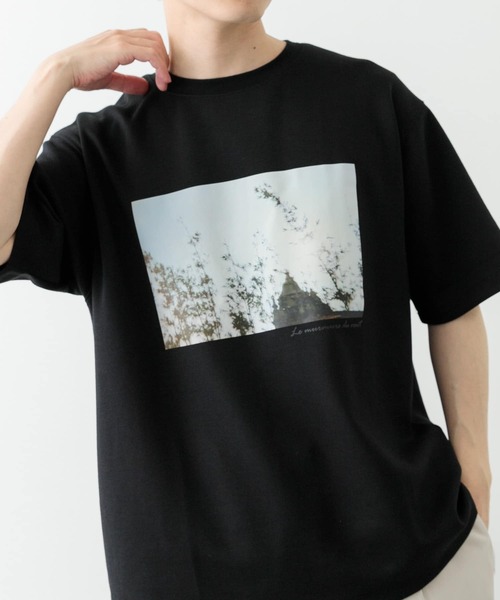 ITEMS URBANRESEARCH（アイテムズ アーバンリサーチ）の「Art Graphic ポンチTシャツ Wind（Tシャツ/カットソー・メンズ・ブラック/ホワイト・MEDIUM/LARGE）」の11枚目の写真