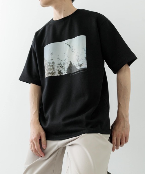 ITEMS URBANRESEARCH（アイテムズ アーバンリサーチ）の「Art Graphic ポンチTシャツ Wind（Tシャツ/カットソー・メンズ・ブラック/ホワイト・MEDIUM/LARGE）」の15枚目の写真