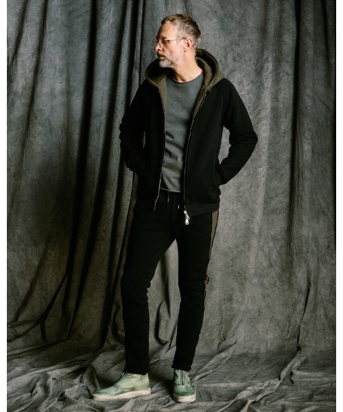 wjk(ダヴルジェイケイ)の「super urake seam pants(スウェットパンツ・メンズ・トップグレー/ブラック/ブラック×カーキ・SMALL/MEDIUM/LARGE/X-LARGE)」の18枚目の写真