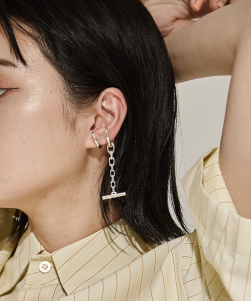 Soierie（ソワリー）の「【Soierie/ソワリー】Infinity chain cuff ring/インフィニティチェーンカフリング（イヤーカフ・レディース・シルバー/ゴールド・FREE）」の3枚目の写真