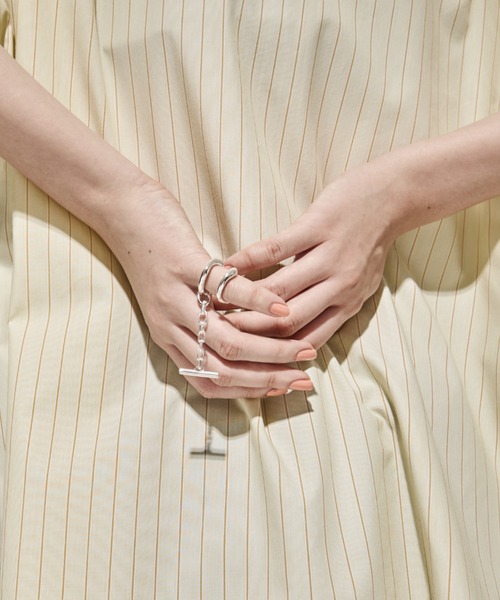 Soierie（ソワリー）の「【Soierie/ソワリー】Infinity chain cuff ring/インフィニティチェーンカフリング（イヤーカフ・レディース・シルバー/ゴールド・FREE）」の5枚目の写真