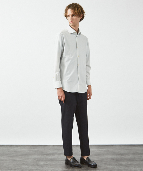 ABAHOUSE(アバハウス)の「【FLEX SHIRTS】ドライメッシュ 360°ストレッチ ジャージシャツ(シャツ/ブラウス・メンズ・サックスブルー/アイボリー/ダークネイビー・44/46/48/50)」の4枚目の写真