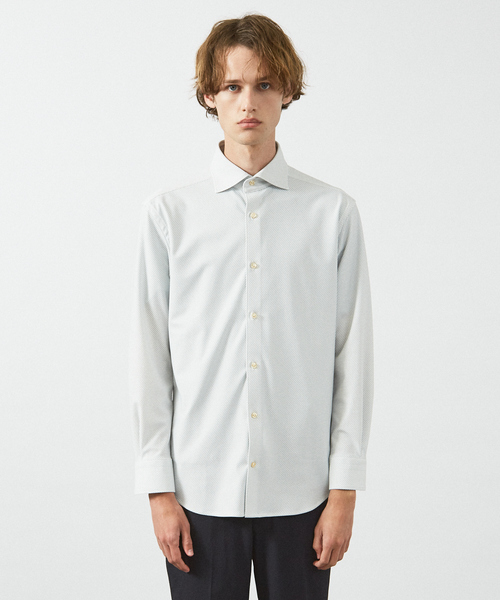 ABAHOUSE(アバハウス)の「【FLEX SHIRTS】ドライメッシュ 360°ストレッチ ジャージシャツ(シャツ/ブラウス・メンズ・サックスブルー/アイボリー/ダークネイビー・44/46/48/50)」の5枚目の写真