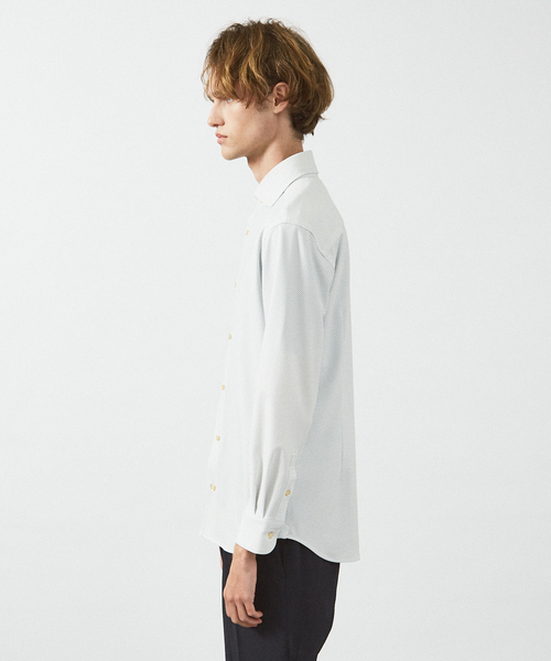 ABAHOUSE(アバハウス)の「【FLEX SHIRTS】ドライメッシュ 360°ストレッチ ジャージシャツ(シャツ/ブラウス・メンズ・サックスブルー/アイボリー/ダークネイビー・44/46/48/50)」の6枚目の写真